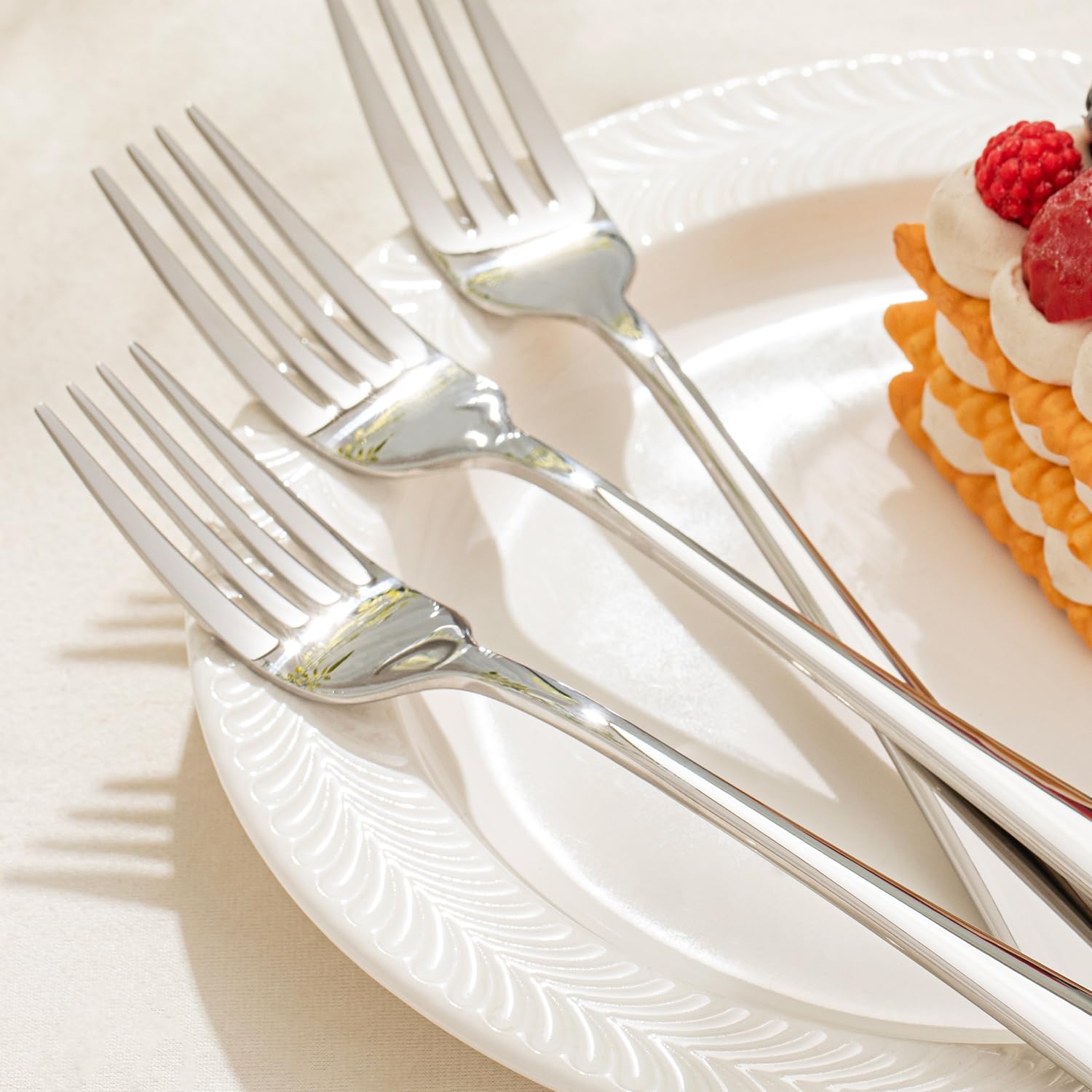 KINGSTONE Forks 8 Piece Dinner Forks Set, 18/10 Stainless Steel, 8.18 Inch — Amazon image 5