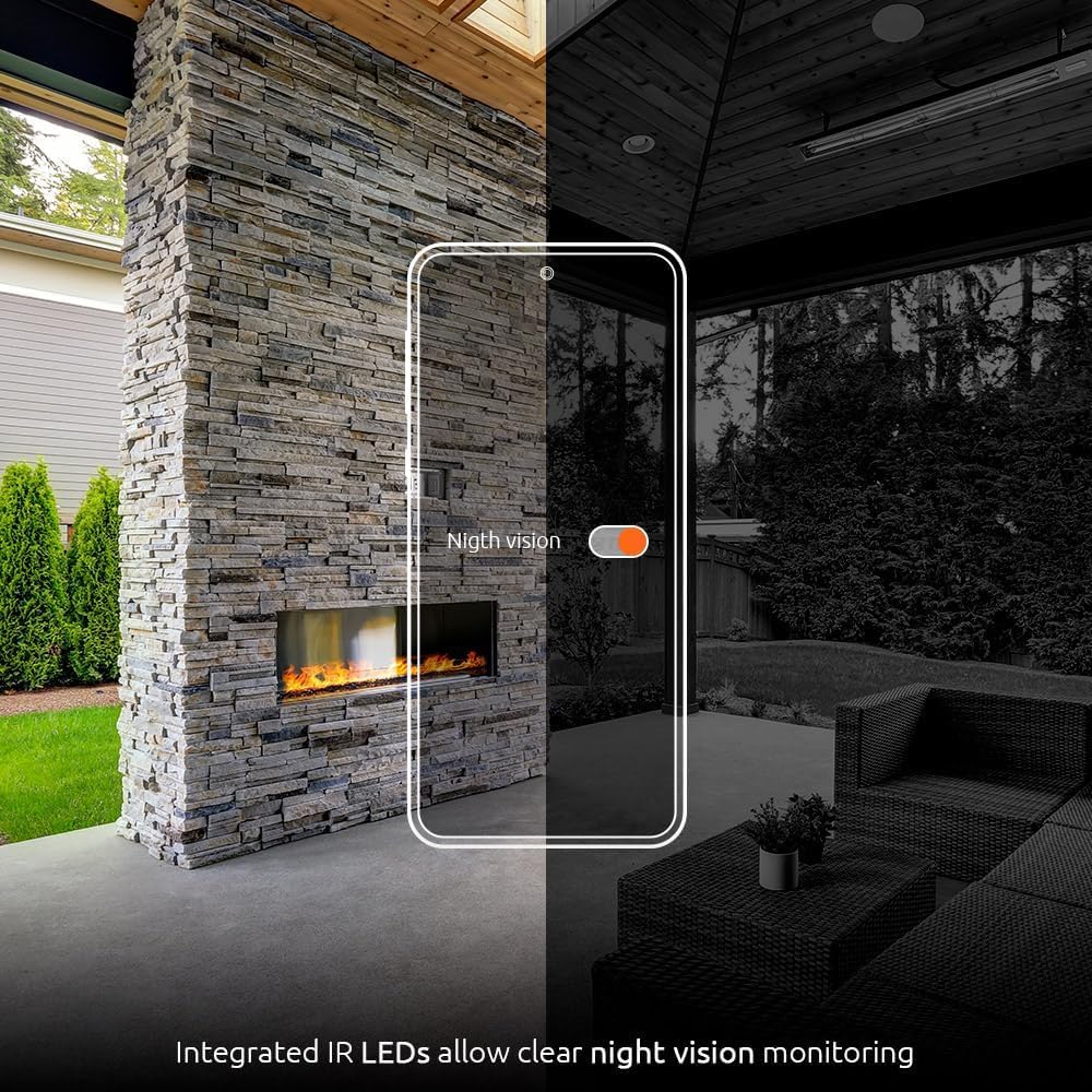 NEXXT Smart Wi-Fi Floodlight Camera - Sicurezza esterna, 2500 lumen, 2K 150 ° Vista, Resistente alle intemperie, Rilevamento del movimento, Visione notturna, Controllo App | Camara de Seguridad