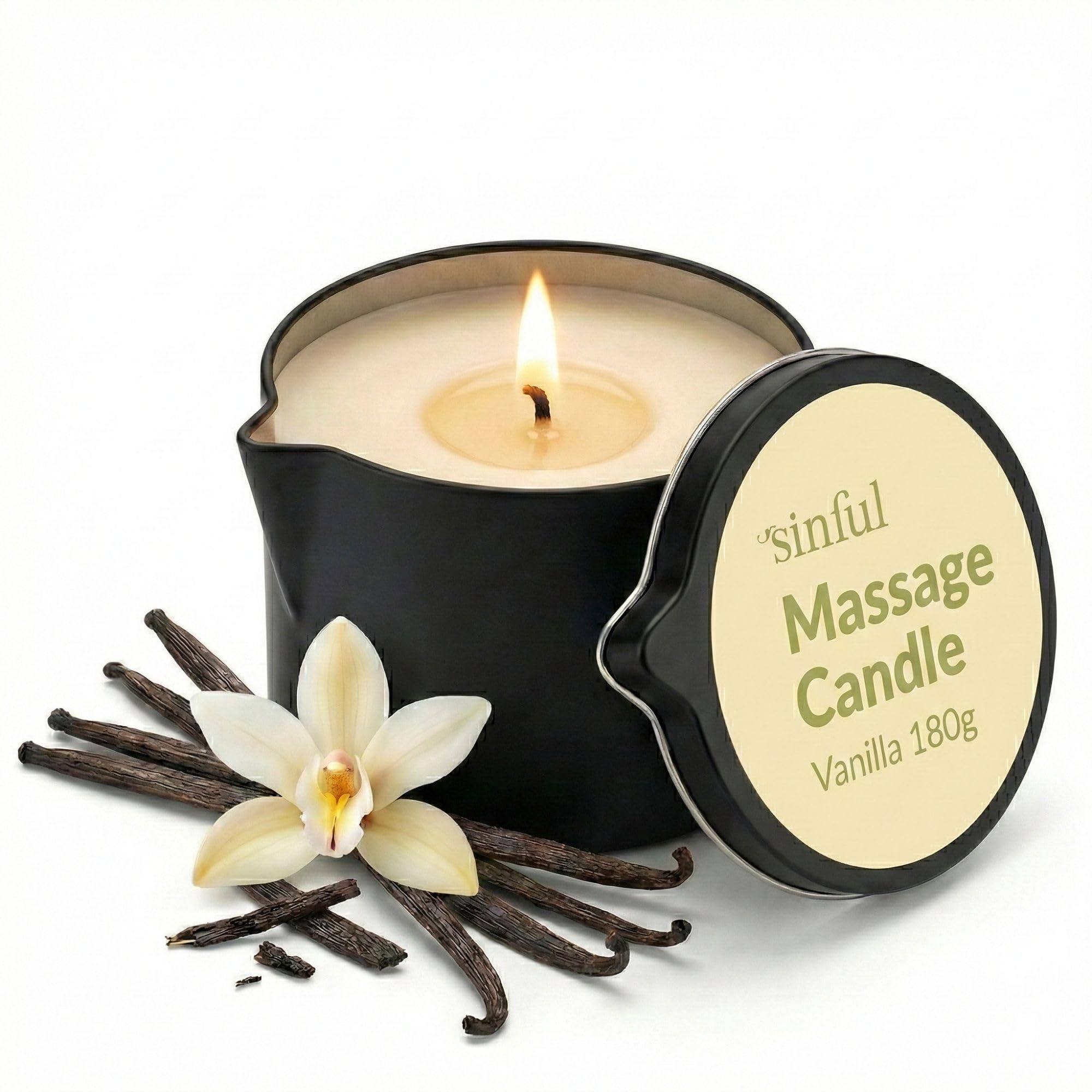 Sinful Bougie de Massage la Vanille 180 g