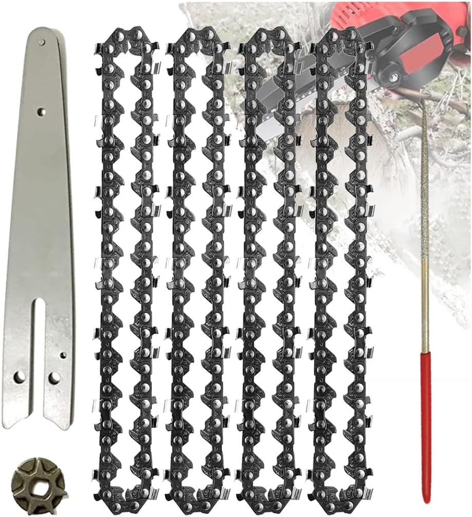 Ricambi Mini Motosega 3 Catene Per Motosega 8 Pollici - 45 Maglie, Per Mini Motoseghe A Batteria Mini Catena 45 Maglie - Foto 2