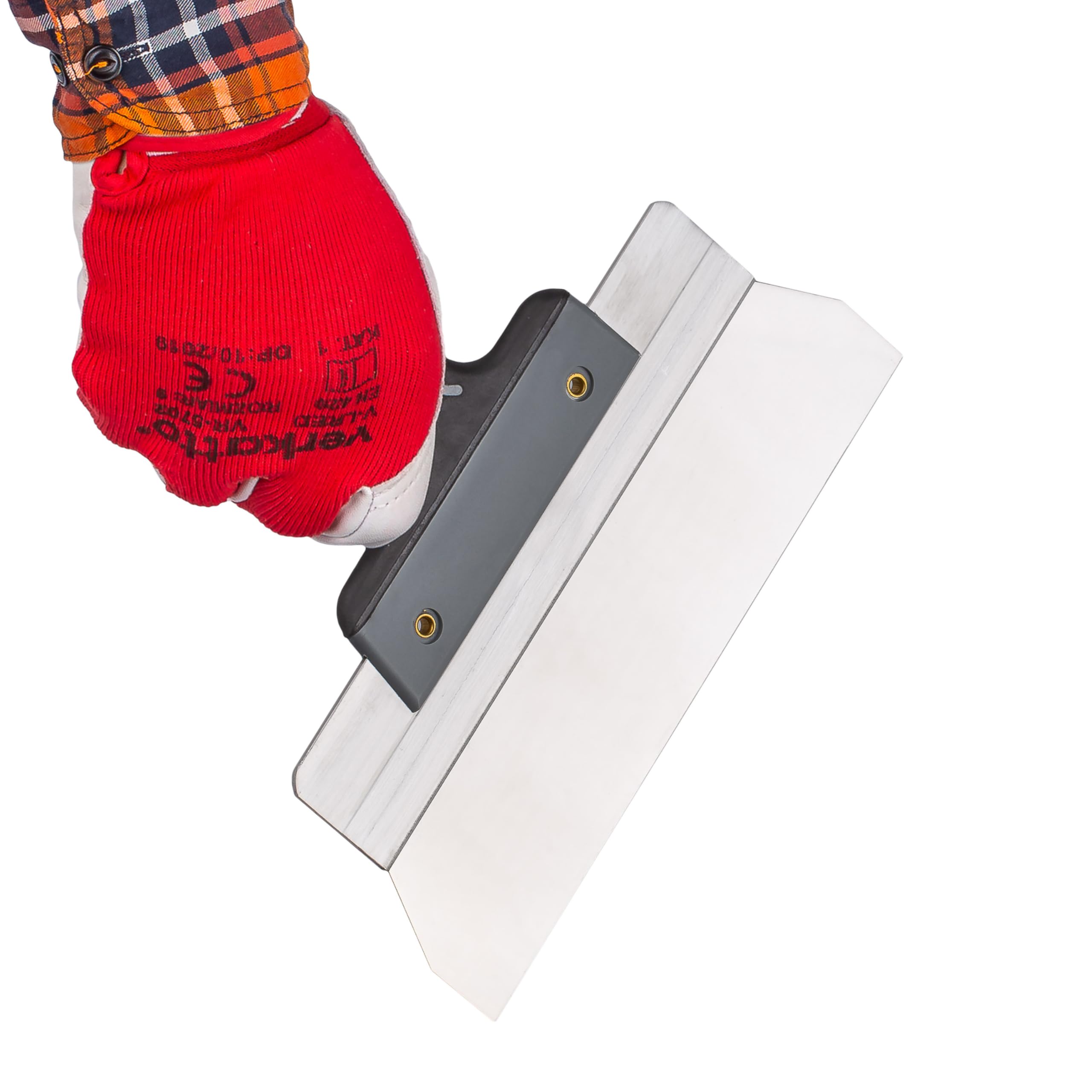 Szpatułka płaska Mivos szeroka szpachelka ze stali nierdzewnej 250 x 60 mm/szpachelka fasadowa o długości ostrza 60 mm/szpatułka wygładzająca 25 cm z miękkim uchwytem/Wyprodukowano w UE