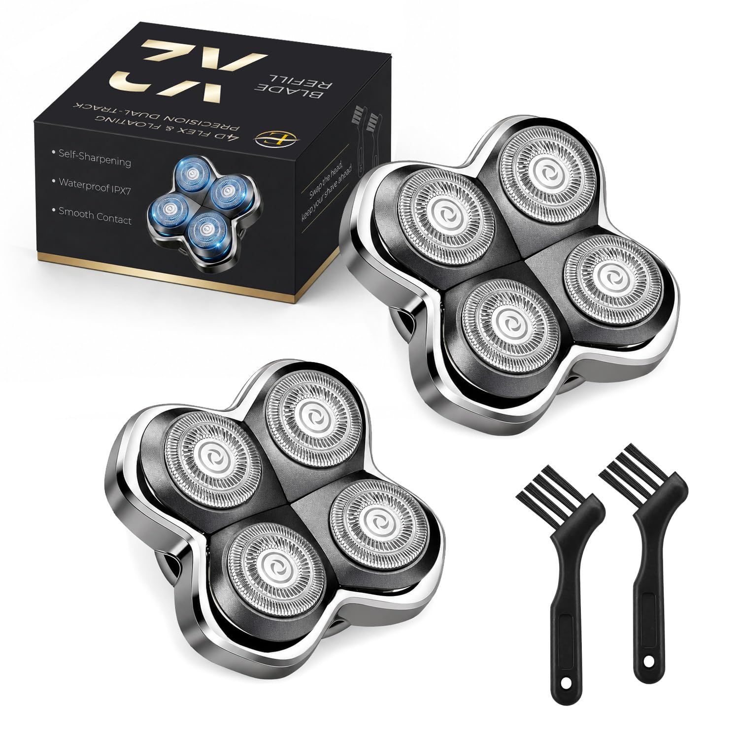 2 Pack Pro 4 Shaver Replacement Heads & Blades Refills