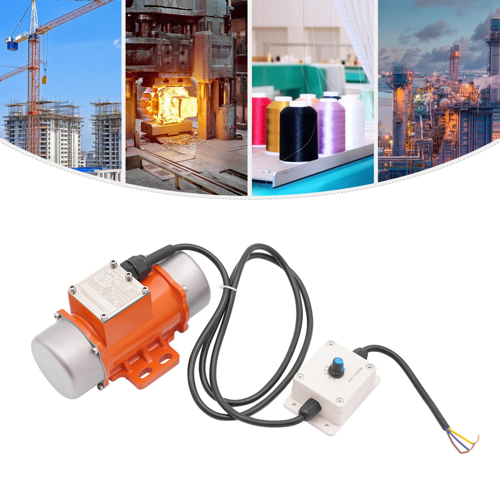 Vibrationsmotor mit Drehzahlregler Elektrischer Vibrationsmotoren Rüttelmotor 60W Vibrationsmotor + Geschwindigkeitsregler - Wechselstrom (ohne Stecker 220V) in großen Stahlwalzanlagen, großen Präzis