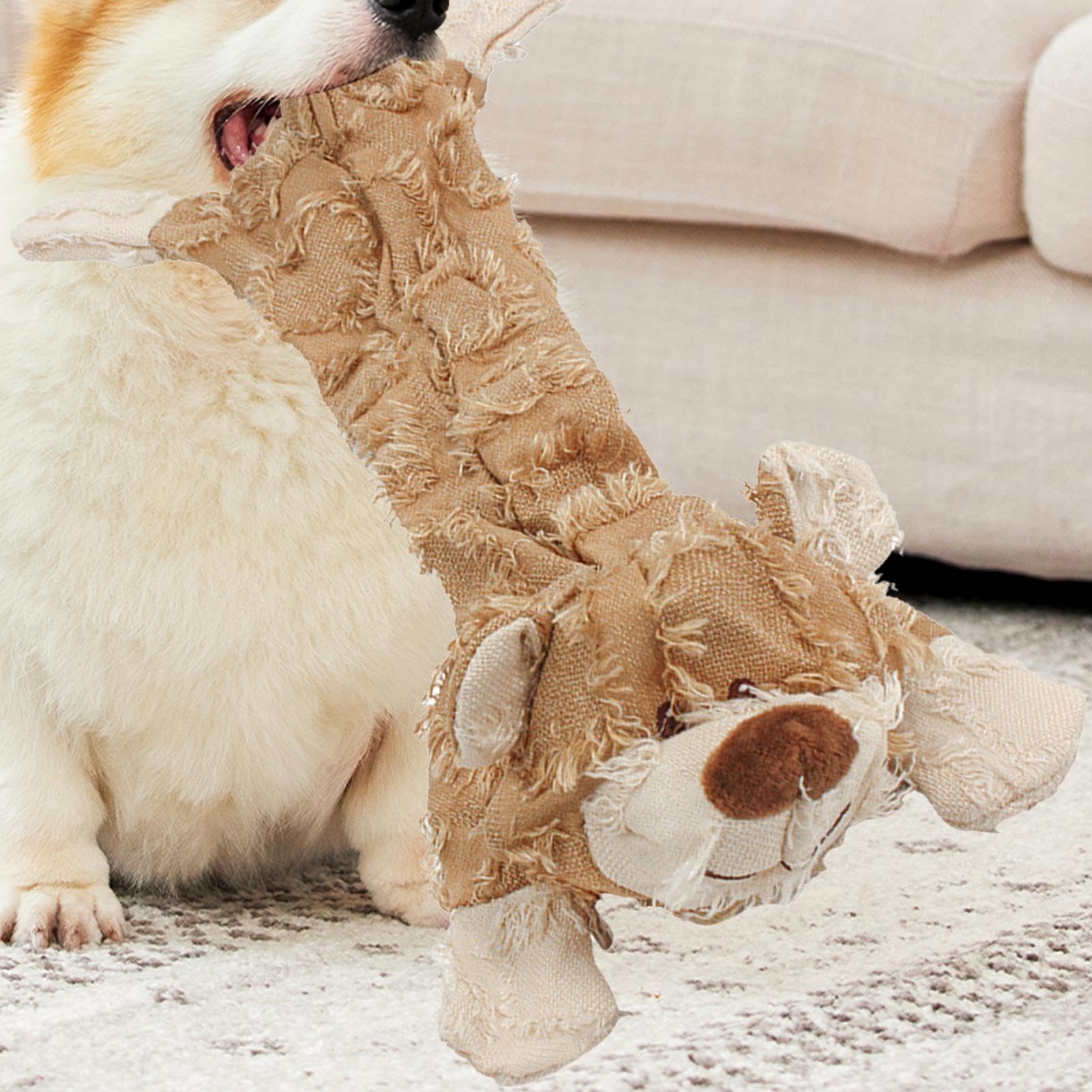 Onbreekbaar hondenspeelgoed beer, piepend hondenspeelgoed voor agressieve kauwers, onverwoestbare pluche pop voor honden, interactief hondenspeelgoed of Onbreekbaar hondenspeelgoed beer, piepend hondenspeelgoed voor agressieve kauwers, onverwoestbare pluche pop voor honden, interactief hondenspeelgoed of