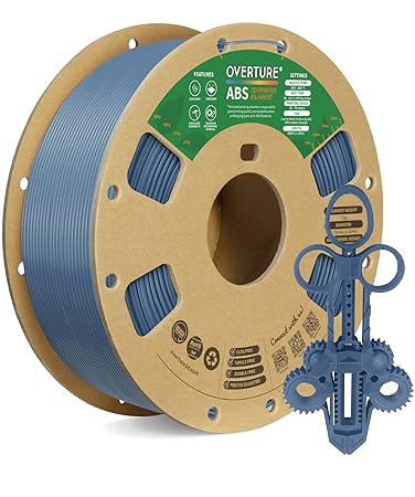 OVERTURE ABS Filament 1.75mm, ABS 1kg Spool (2.2lbs),3D Printer Filament,Dimensional Accuracy +/- 0.03 mm, Fit Most FDM Printer (Slate Gray)