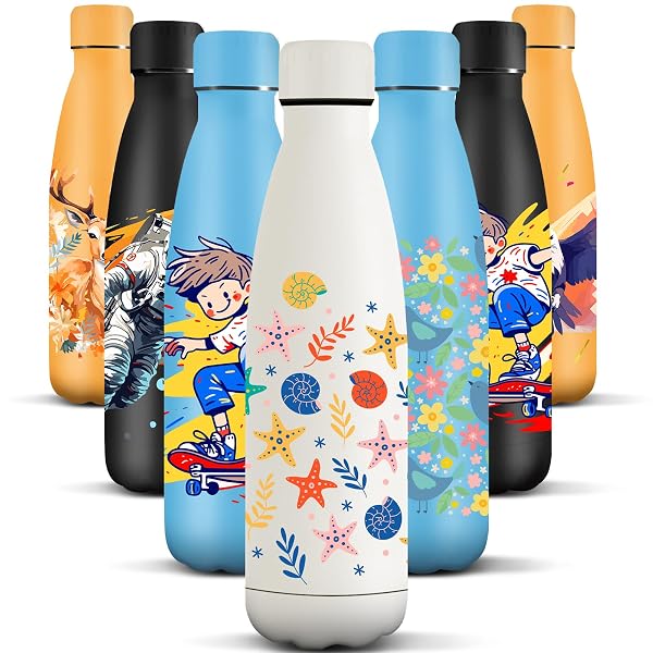 HoneyHolly Borraccia Termica, 500 ml Senza BPA, Bottiglia Termica, Isolamento a Doppia Parete, Borraccia, A Prova di Perdite, Acciaio Inossidabile 18/8, Borraccia Acciaio Inox per Sport, Scuola, Yoga