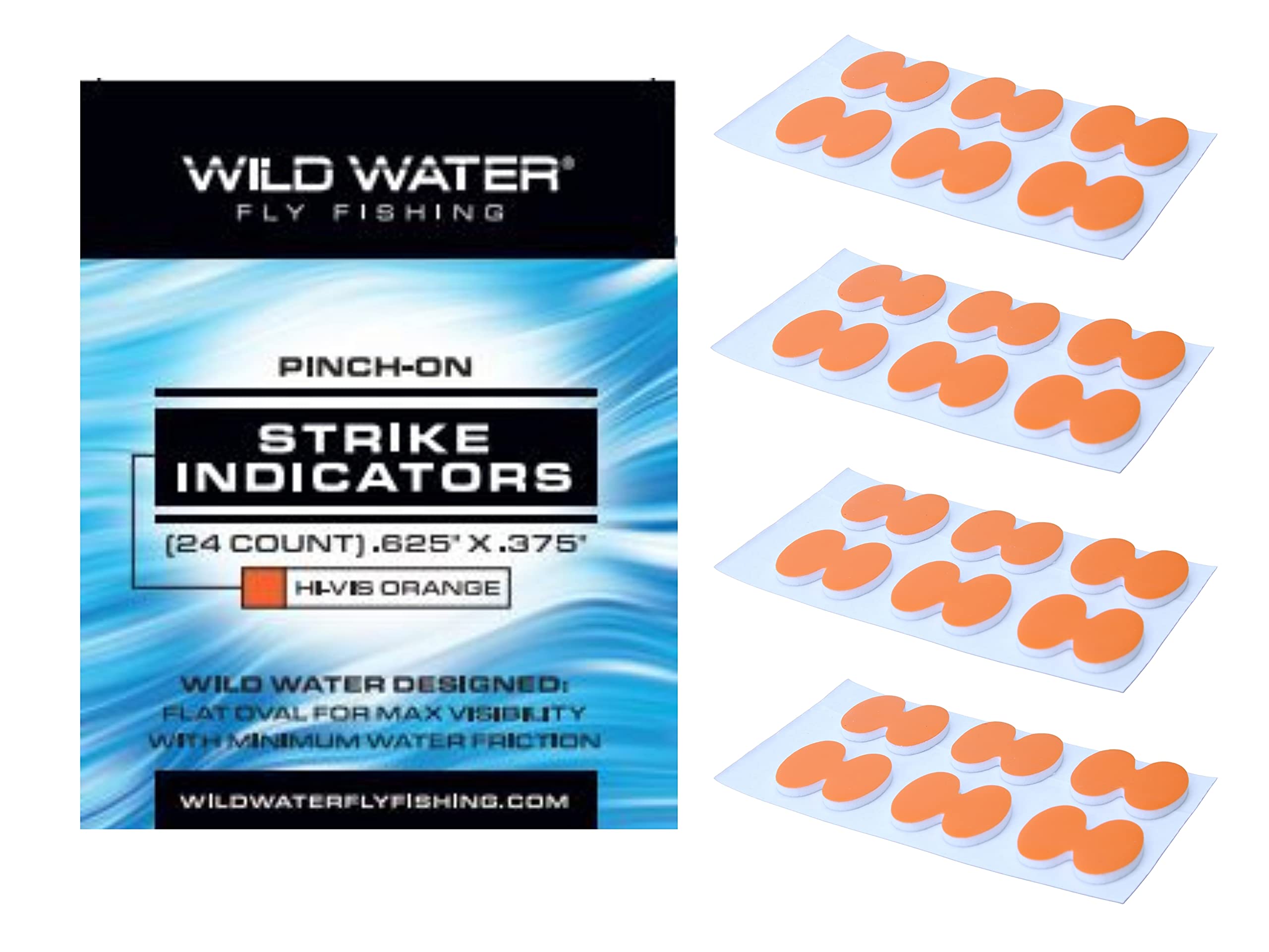 Wild Water Fly Fishing Stick-On Strike Indicators, Package of 24