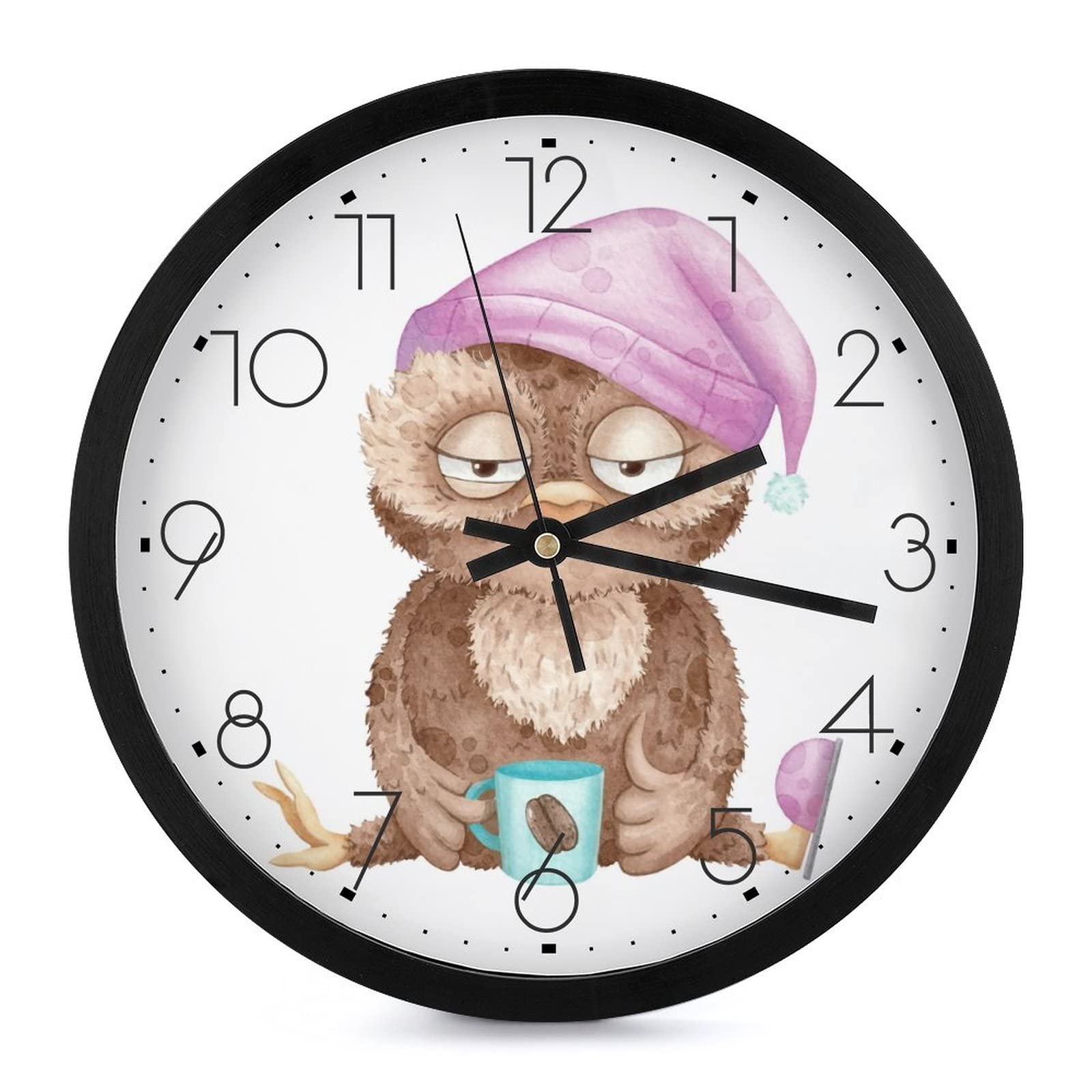 Horloge murale ronde hibou, l'idée cadeau déco pour le salon