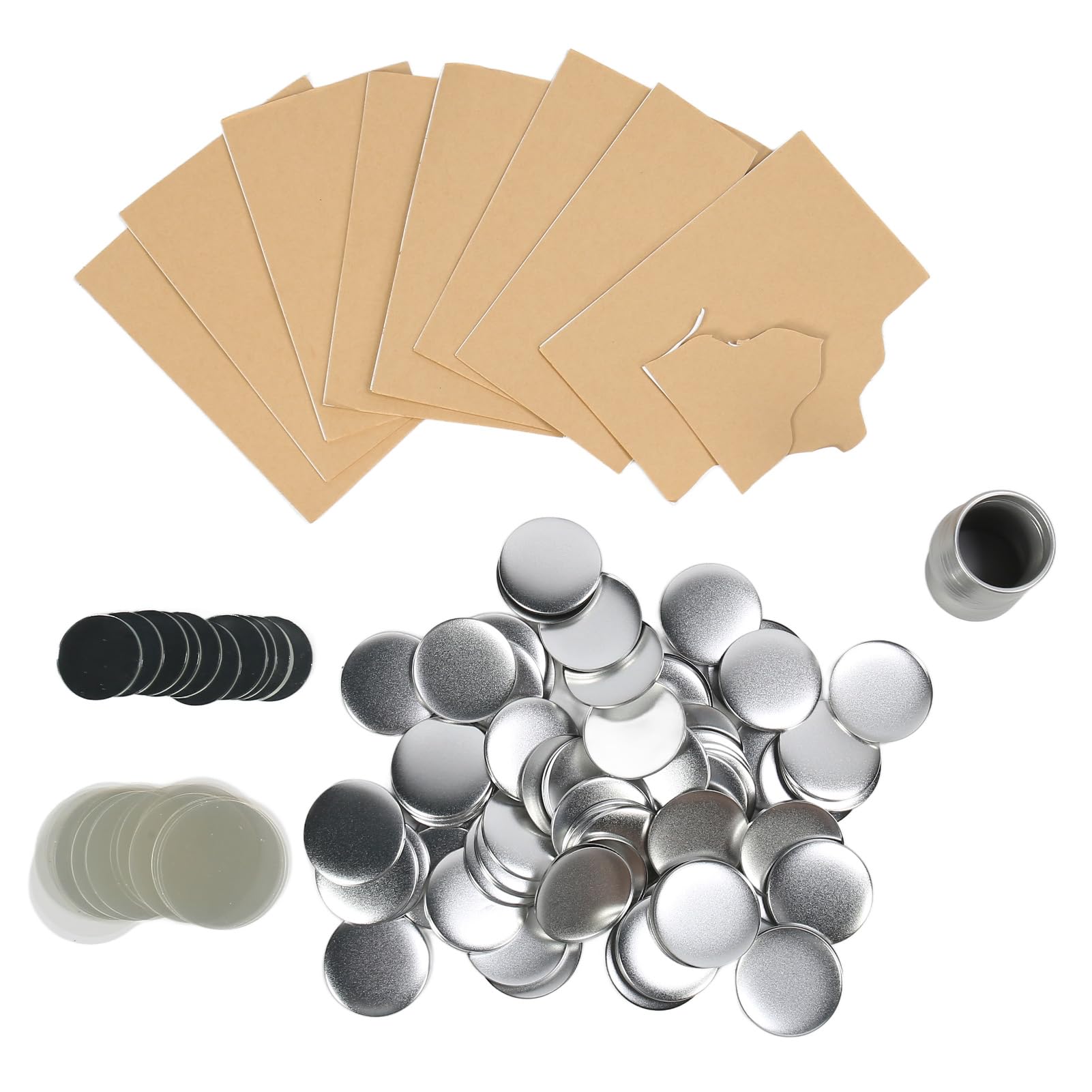 Pin Maker 100 Sets Mirror Round Buttons 58mm Tinplate DIY Craft Supplies For Souvenirs Badges And Personal Projects