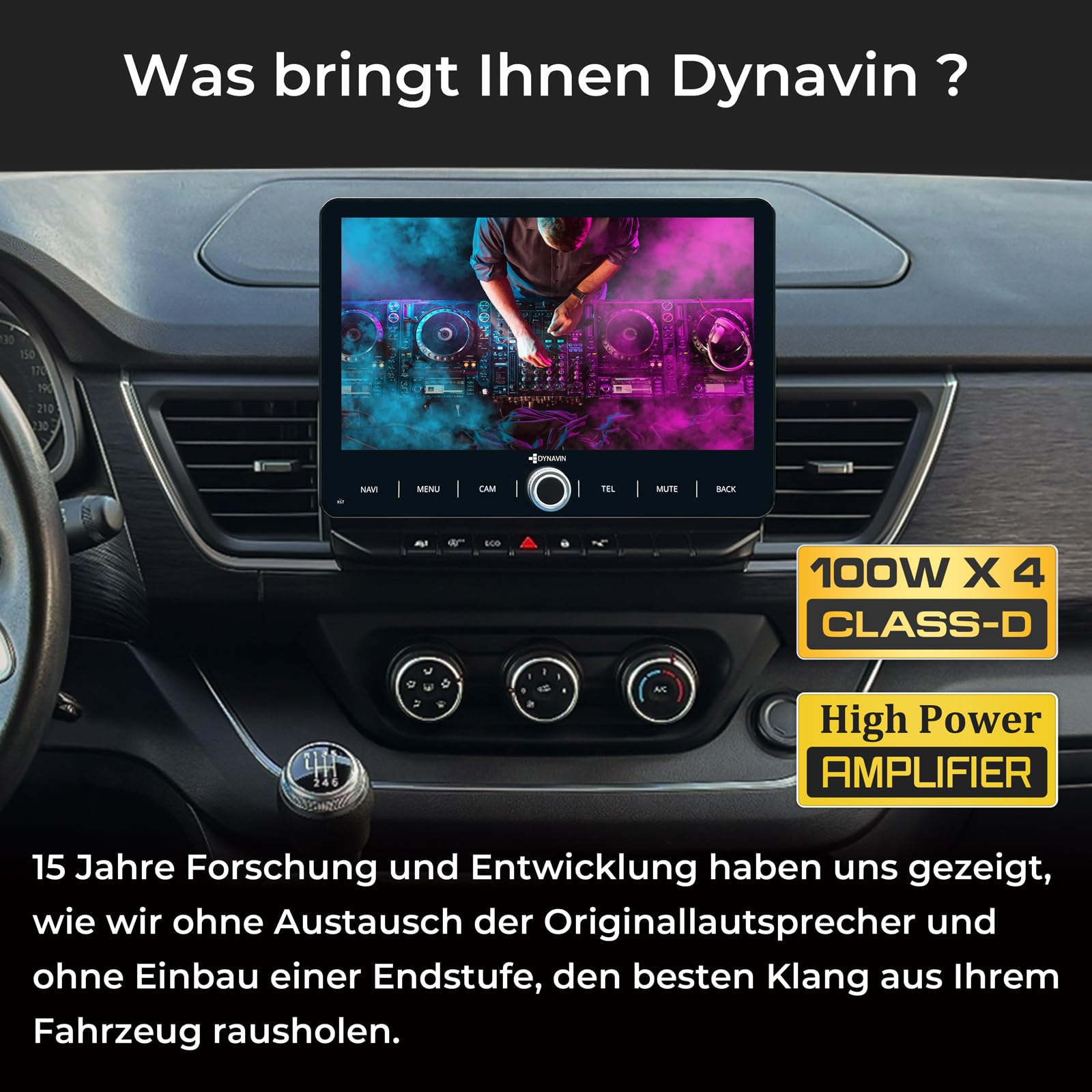 DYNAVIN Android Autoradio Navigatore per Renault Trafic Kangoo dal 2021, 10,1 pollici Radio con Wireless CarPlay e Android Auto | Head-up Display | Dab+ Radio: D9-KG21 Premium Flex