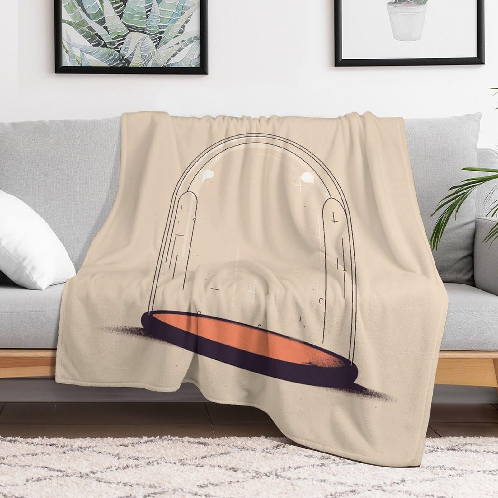 Couverture ultra douce en micro polaire 178x203 cm avec motif dessin animé pour lit