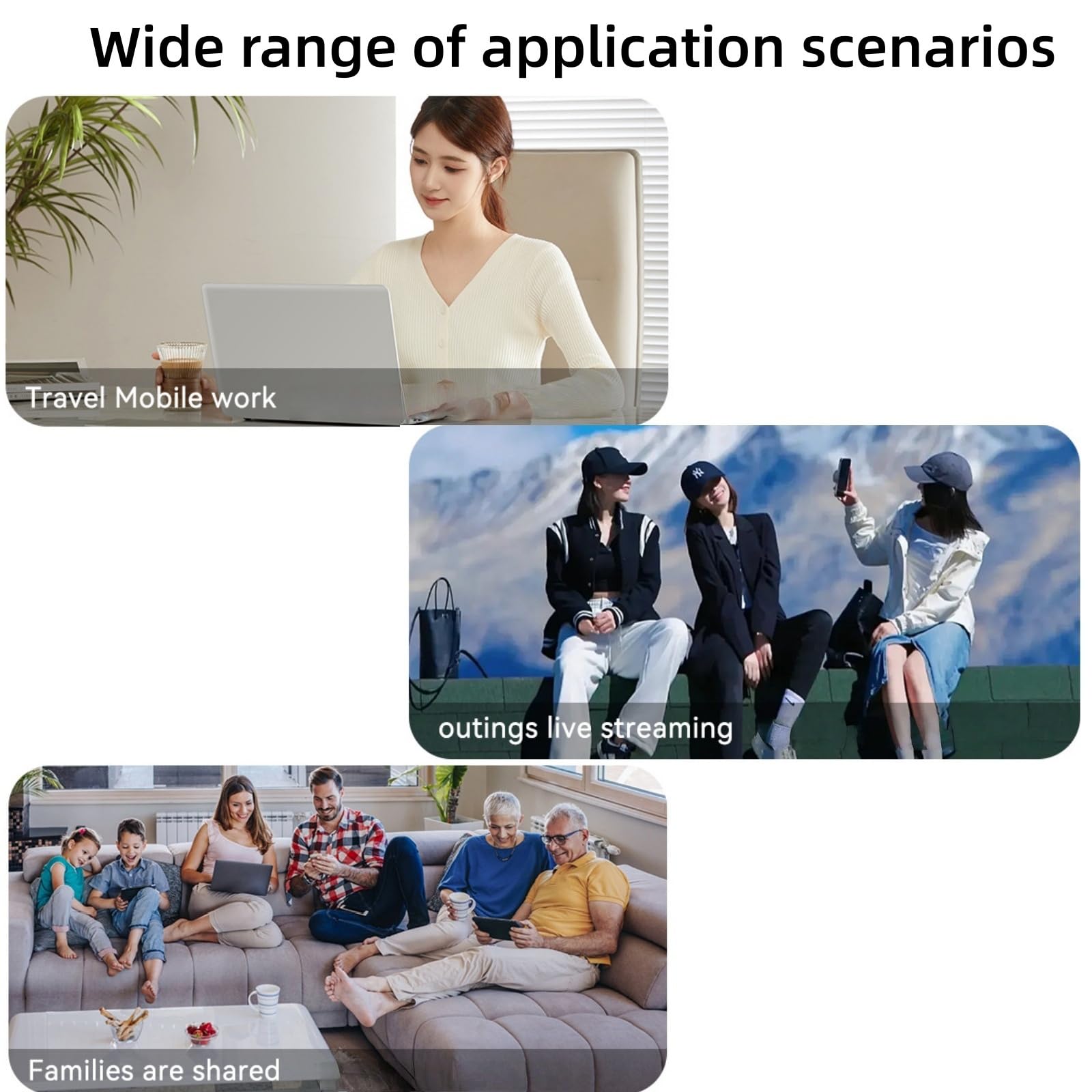 Router WiFi portátil para viajes, enrutador de bolsillo, internet por satélite ilimitado, router inalámbrico móvil, banda ancha móvil, punto de acceso wifi portátil, punto de acceso WiFi temporal