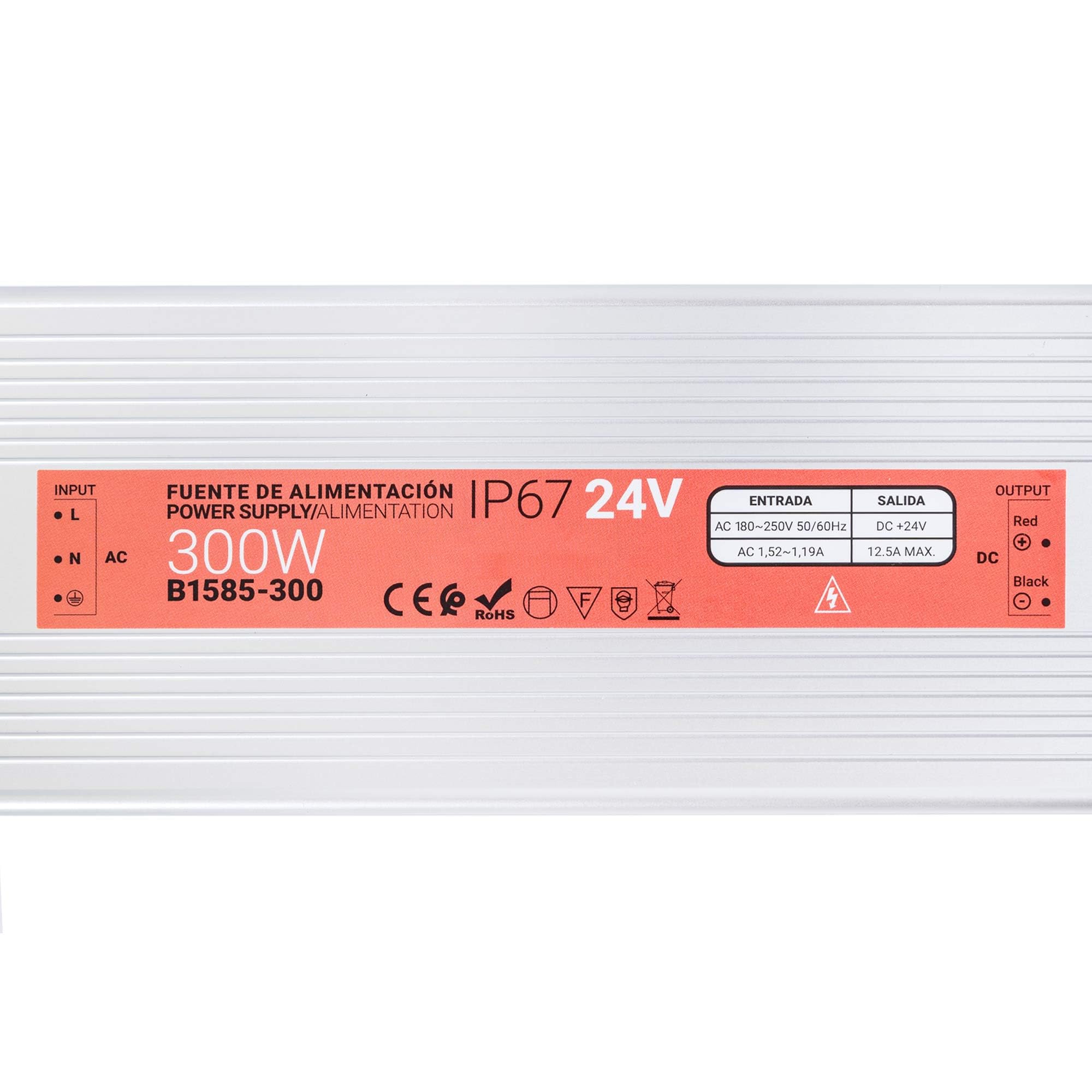 Source d'alimentation étanche slim 300 W 24 V - 12,5 A - IP67