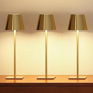 UME 3 Pack Cordless Table Lamp, Battery Operated Lamp - Portable Waterpr...