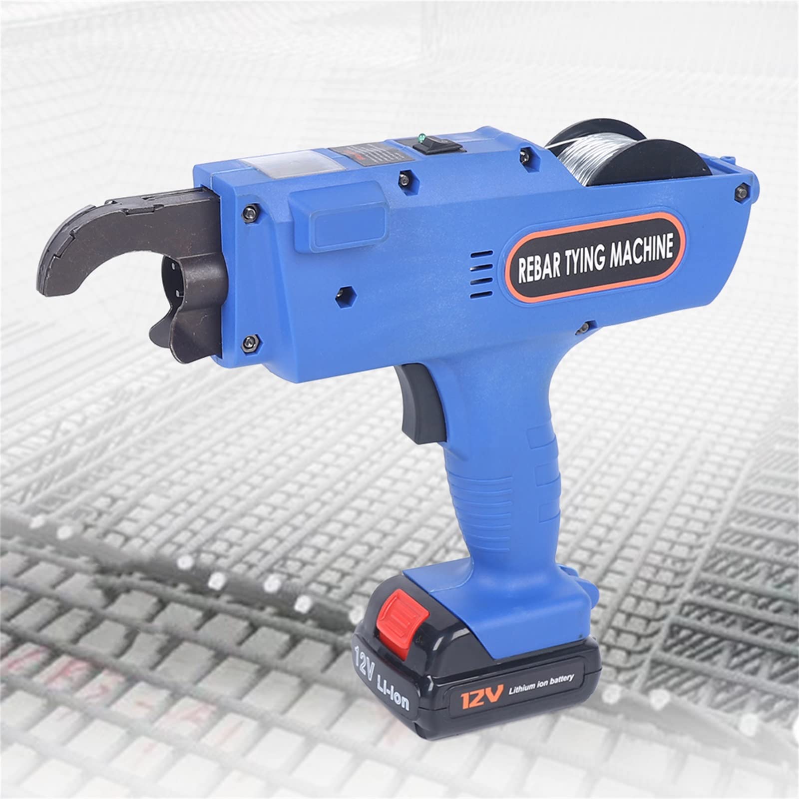Rilegatrice automatica Legatrice in filo di acciaio Batteria Set elettrico con caricatore Filo di rilegatura Raccoglitore rinforzato Legatore di calcestruzzo rinforzato per macchina