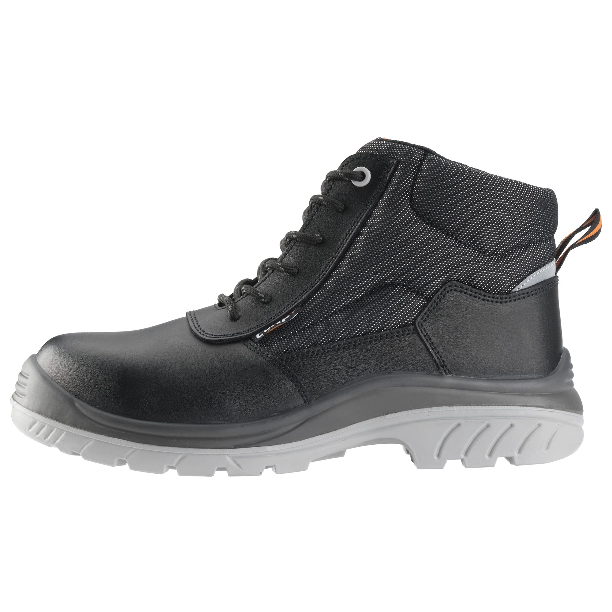 Bellota 72307NJS342 - Bota de Seguridad Comp+ Negra S3 de Hombre y Mujer (Talla 42) de Piel Hidrofugada Lisa, Acolchada y con Zonas Reforzadas Antiabrasión