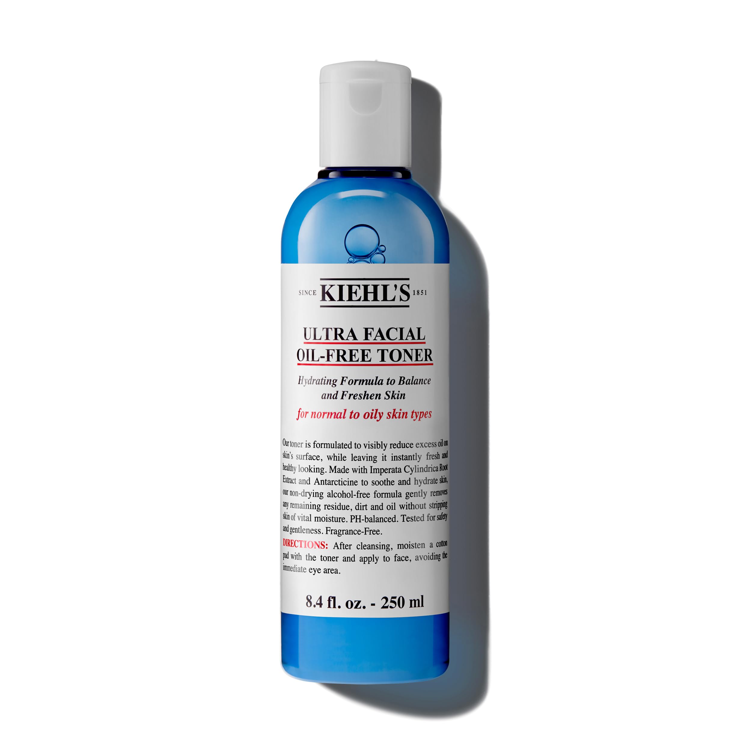 Kiehl's Facial Oil-Free Toner, Soothing and Hydrating Face Toner for Oily to Normal Skin Alcohol-free, Fragrance-free, 250 ml