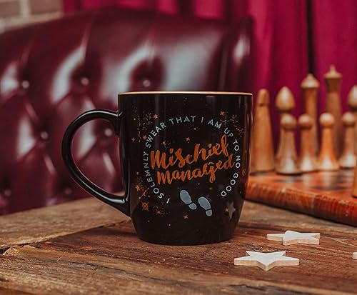 Miniatura 6 de Silver Buffalo Harry Potter Marauder's Map - Taza de cerámica de 18 onzas del mundo mágico | Taza de café grande para expreso, té