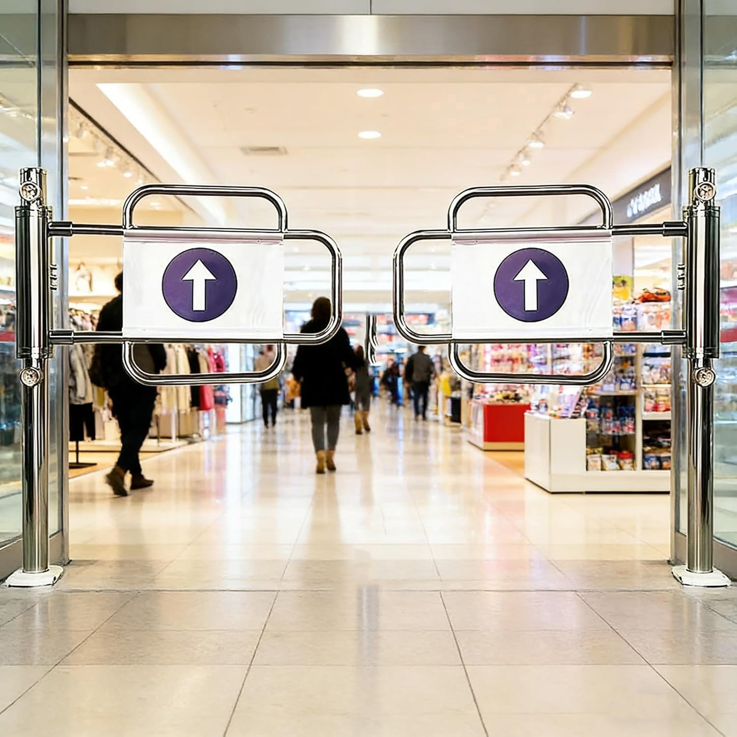 Porte de sécurité à fermeture automatique avec rappel mécanique pour entrepôt