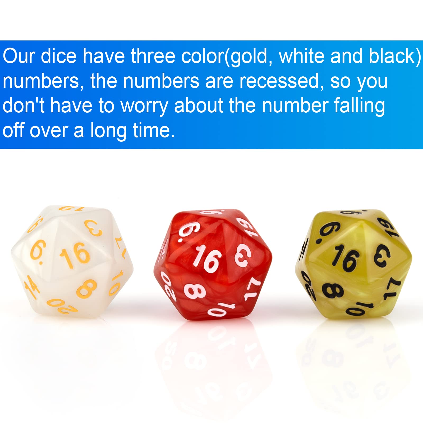 Set De 20 Dados Poliédricos Transparentes De Colores – Ideal Para D&D, Juegos De Mesa Y Educación Matemática