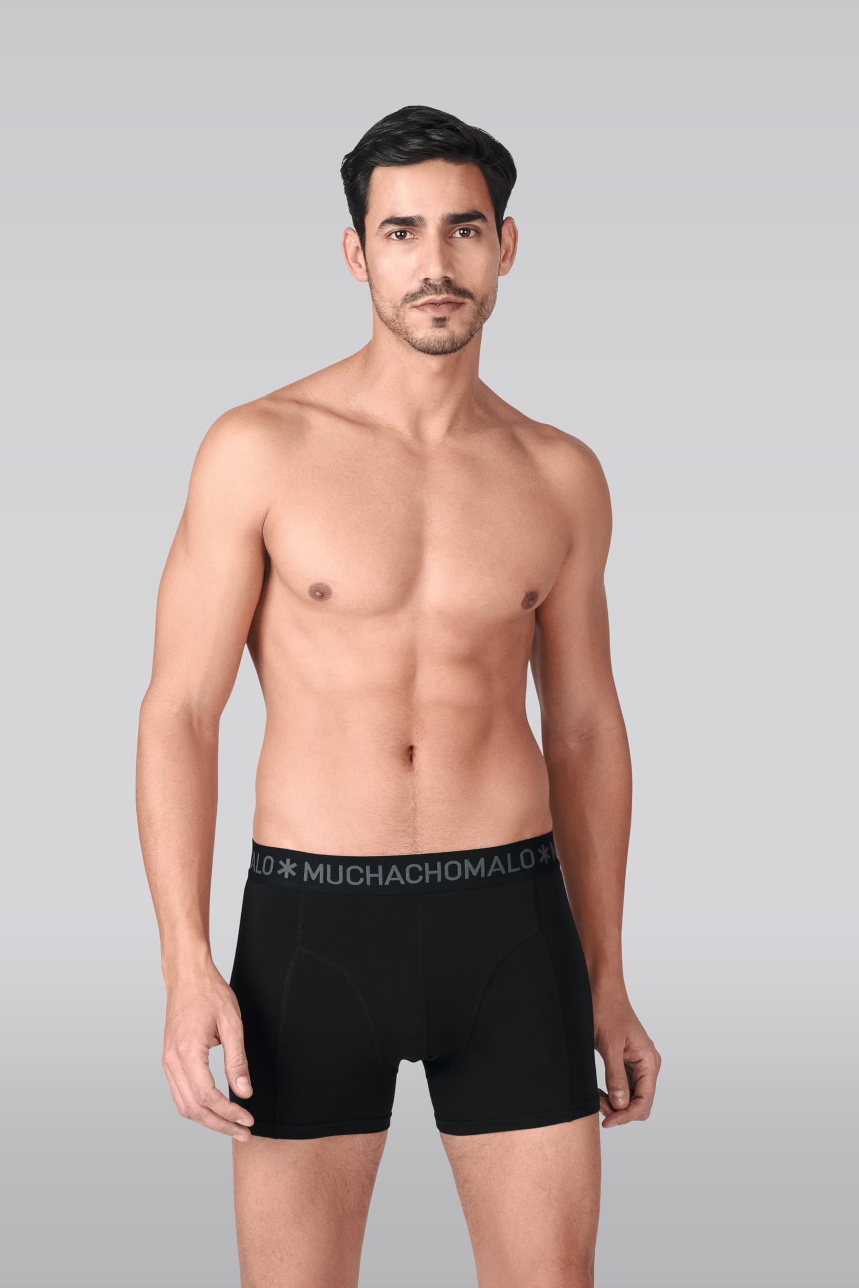 Muchachomalo Boxer da Uomo, Biancheria Intima da Uomo in Cotone Tinta Unita, Multipack da 6 Pezzi, Boxer con vestibilità Classica, con Fascia Elastica in Vita