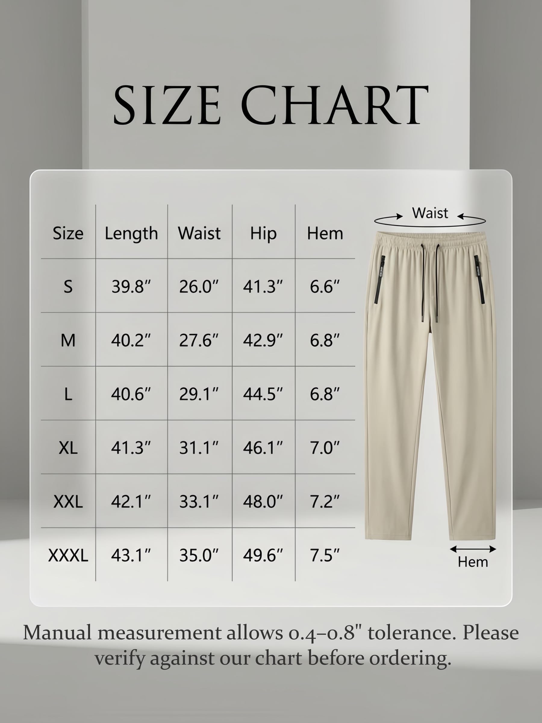 Pantalones deportivos para hombre, pantalones deportivos ligeros de secado rápido con cintura elástica y bolsillos con cremallera — view 4