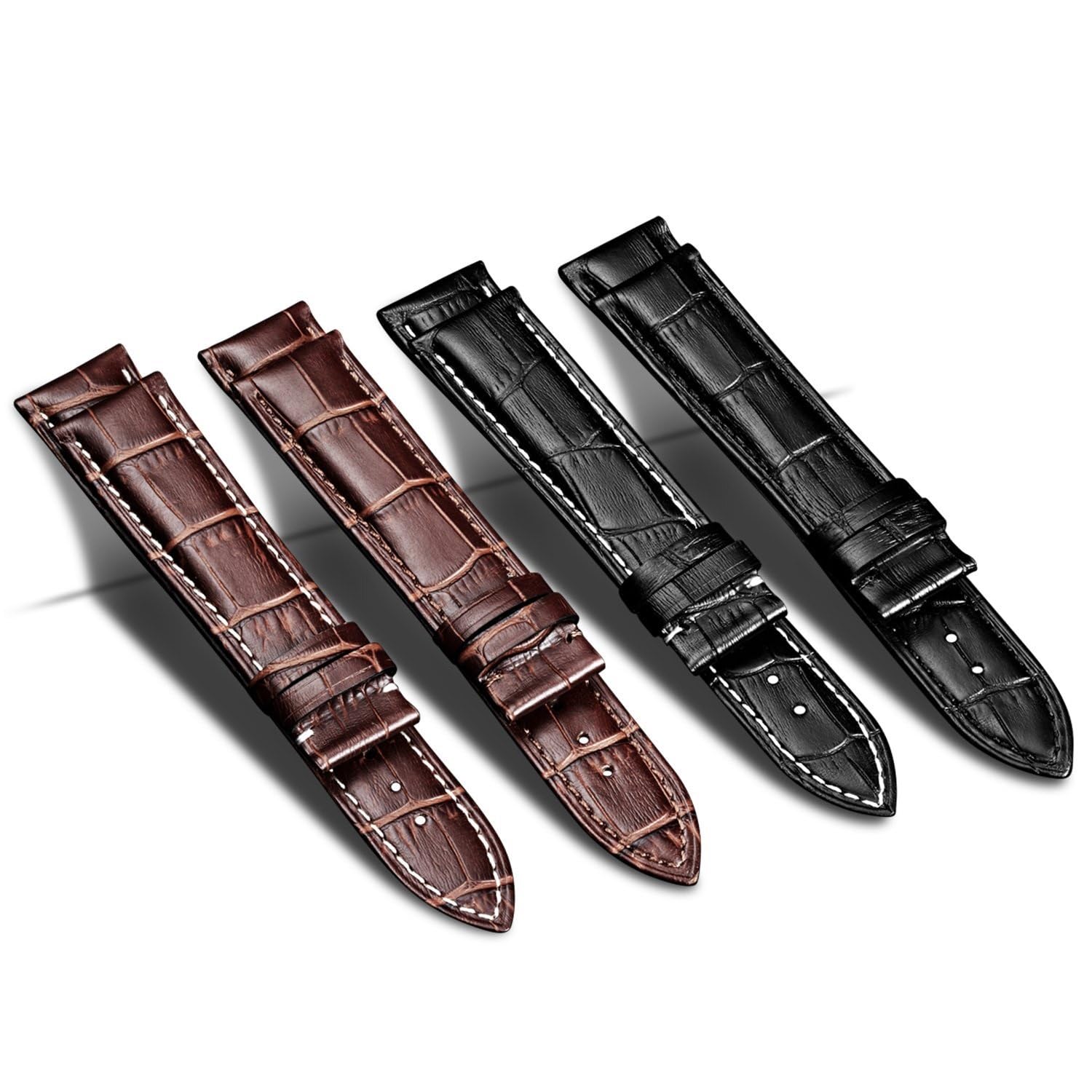 SERDAS Cinturini per orologi in pelle con fibbia deployante per cinturino da uomo e orologio da donna Starp 18mm 19mm 20mm 21mm 22mm 23mm 24mm
