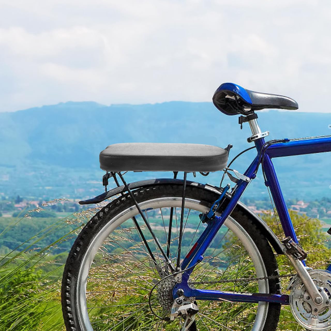 Sosoport Coussin De Siège Arrière De Vélo Épais Artificiel Confort Optimal pour Passagers pour Adultes Et Design Pratique Et pour Cyclisme