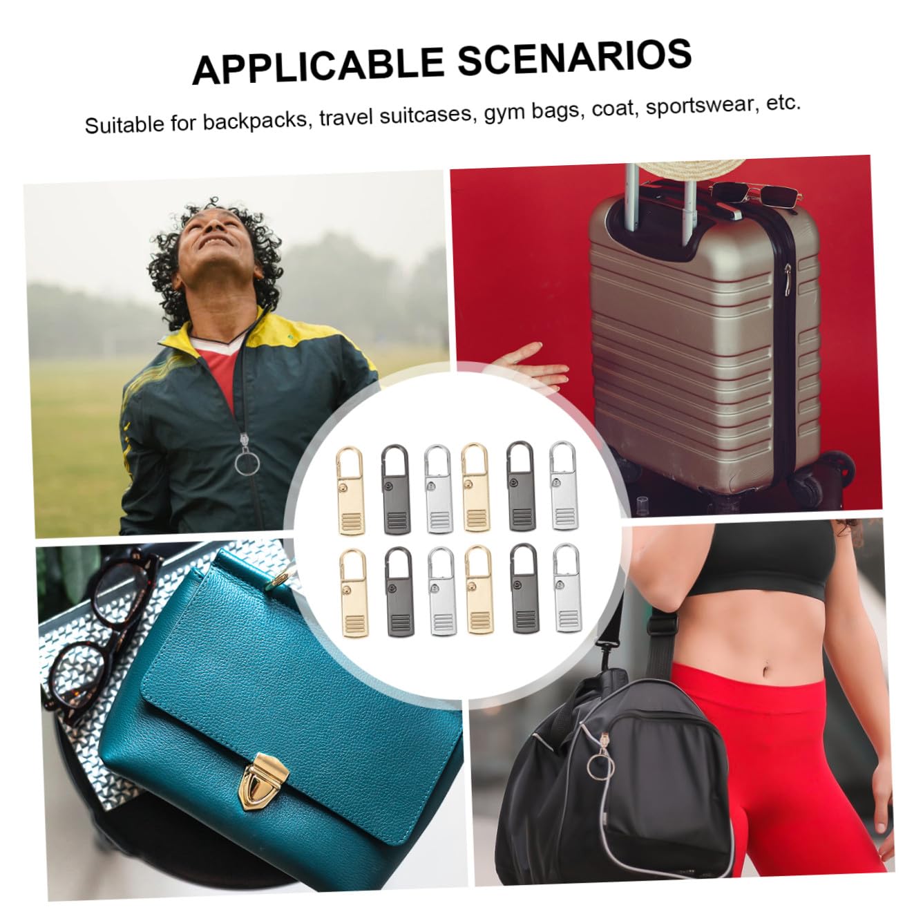 Operitacx 36pezzi Cursori Per Cerniere Kit Riparazione Per Zip Rimovibili Compatibile Abbigliamento Scarpe e Valigie