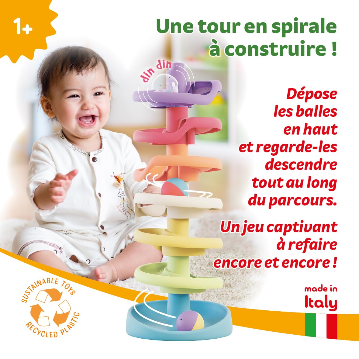Quercetti-86500 Spiral Tower Evo