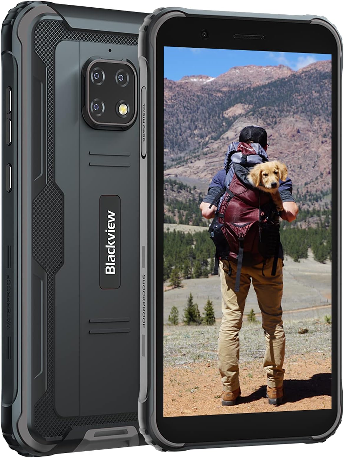 Blackview Rugged Smartphone BV4900, 4G Dual SIM Rugged Unlocked Cell Phones, 3GB+32GB/SD 128GB Expandable Android Phone, IP68 Waterproof Drop-proof Phone, 5580mAh 5.7" HD+, Face ID/NFC Rugged Phone
