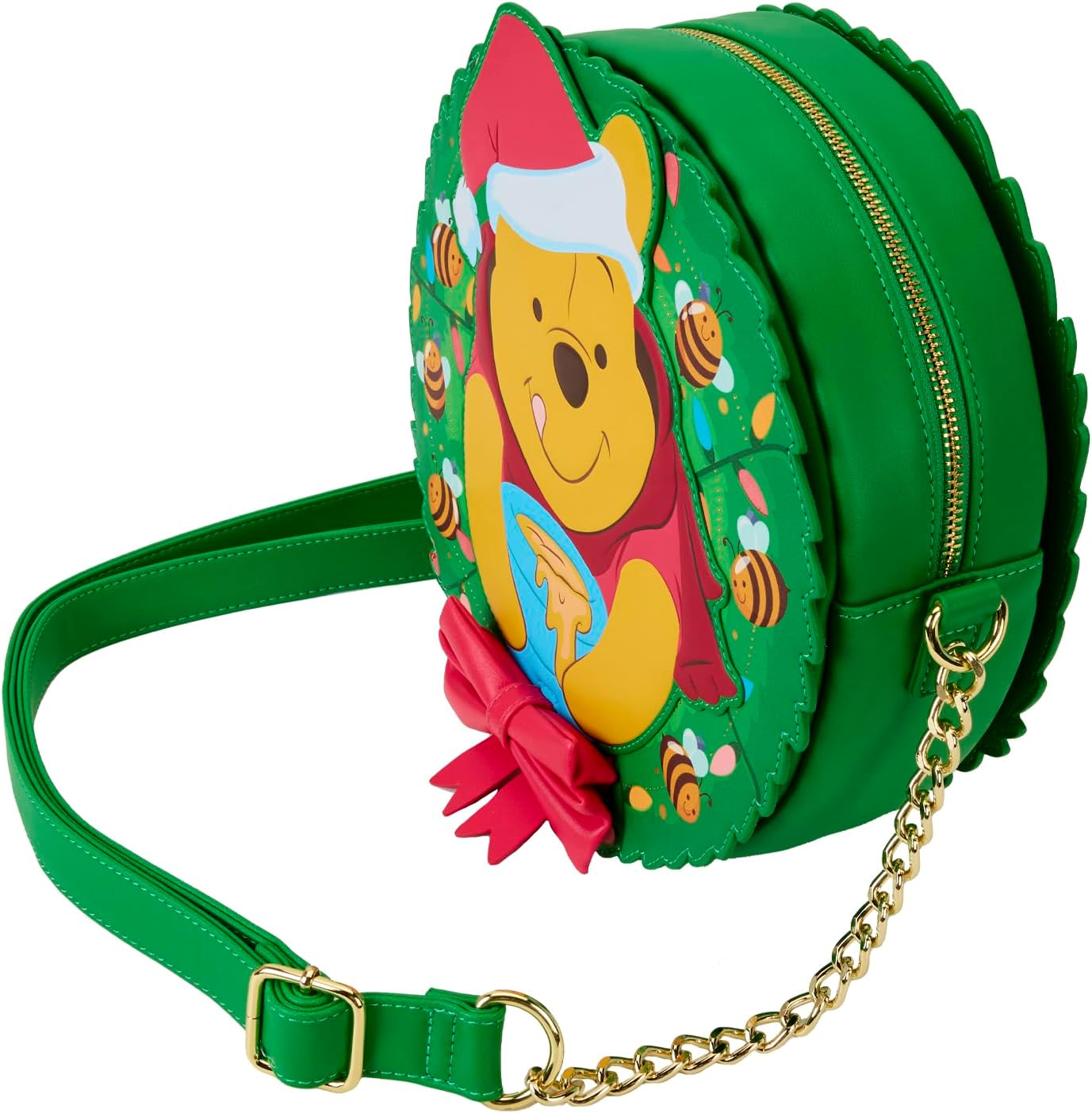 Winnie The Pooh Stuck In Wreath Glow Crossbody Bag