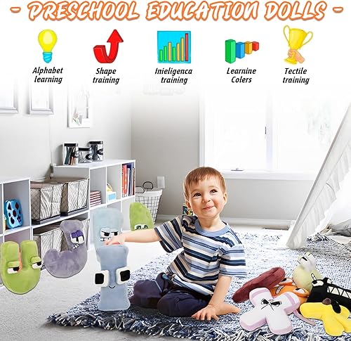 Miniatura 2 de Dnseviul Alphabet Lore - Juguetes de peluche, 26 piezas de peluche del alfabeto Lore, figura de peluche del alfabeto para niños y adultos, el mejor