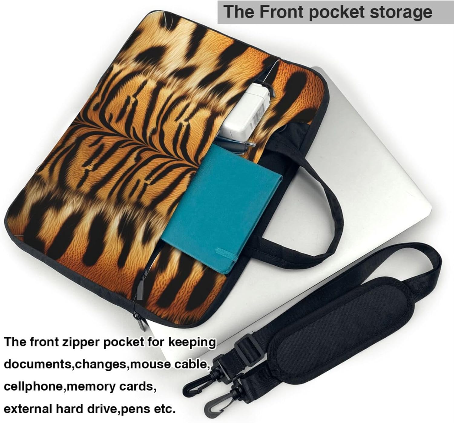 Happy Thanksgiving Pumpkin and Turkey Laptop Bag, Case Shoulder Messenger Bag Briefcase Computer Bag for Men Women