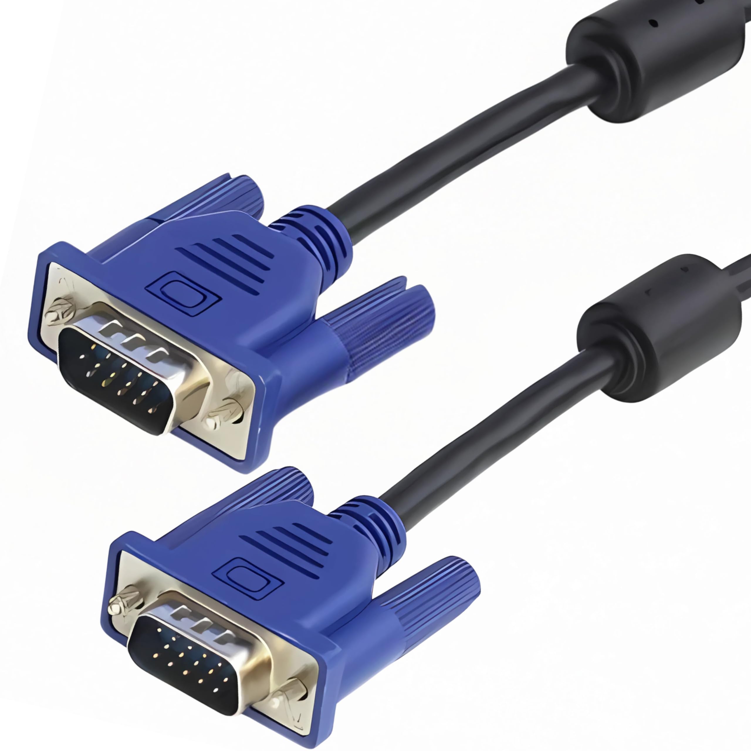 VGA Cable 1.8m Long Computer Monitor High Resolution Male to Male Monitor Extension Cable, Blue