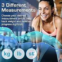 Vista 4 de Active Era Báscula digital de peso corporal, báscula de baño ultradelgada de alta precisión con vidrio templado, tecnología Step-on y pantalla