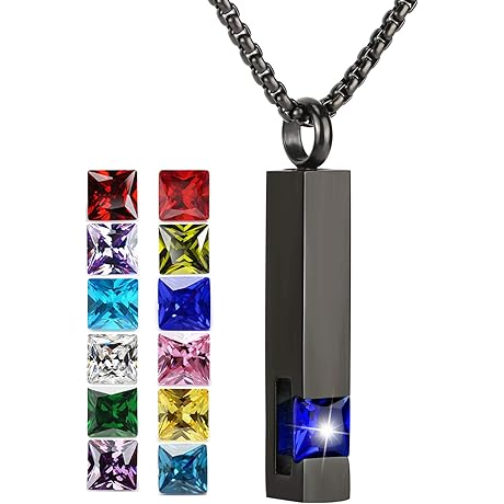 Urn Necklaces for Ashes: Cherish Memories with Birthstone Cube Urns