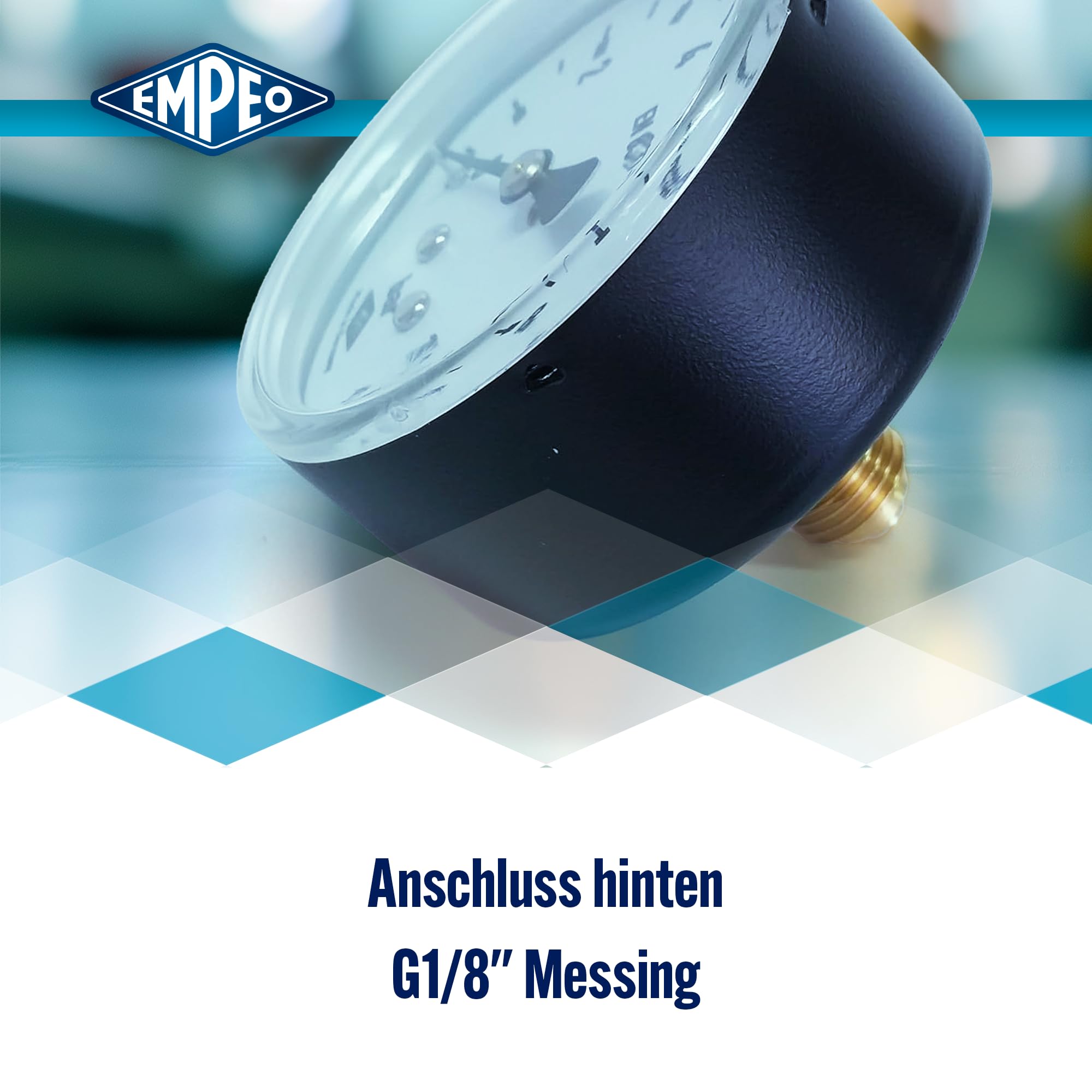 Manomètre Glycérine, 0 À 6 Bar, Diamètre 63, Raccord Bas G1-4" - Bricolage