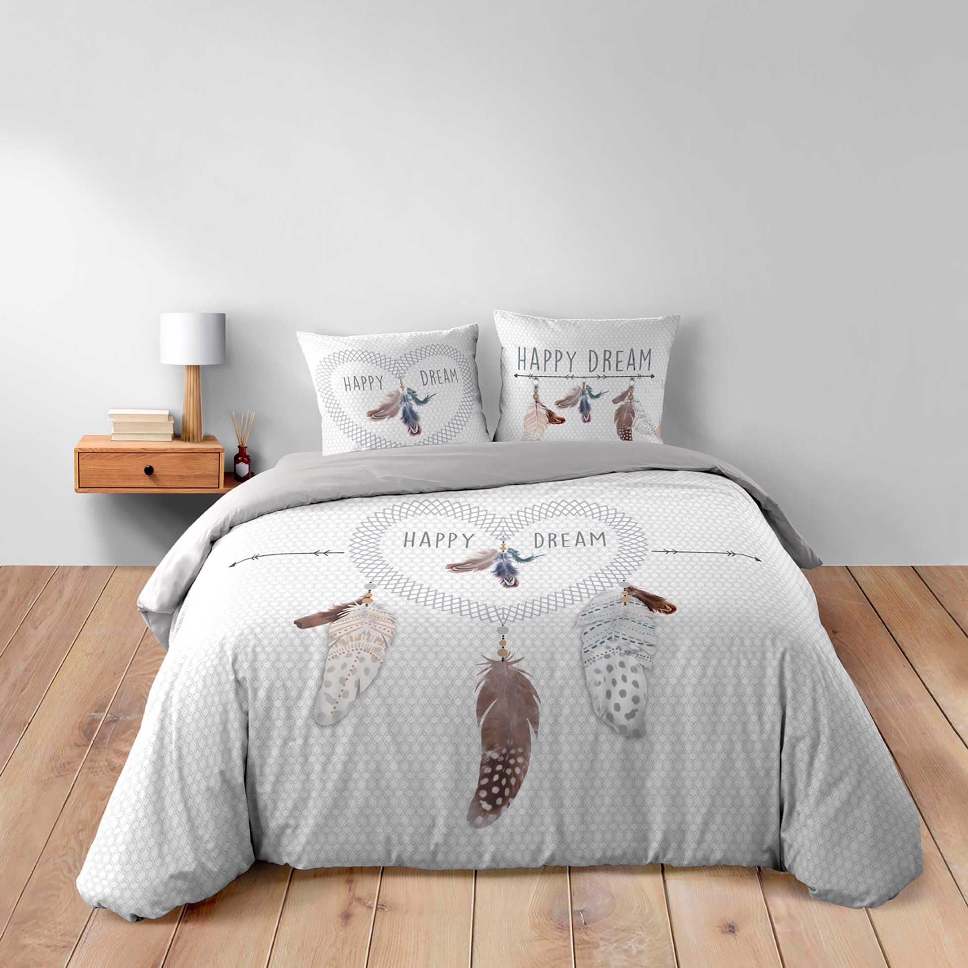 Douceur d'Intérieur Happy Dream - Juego de Cama, con 3 Piezas, 240 x 220 cm, 100% algodón