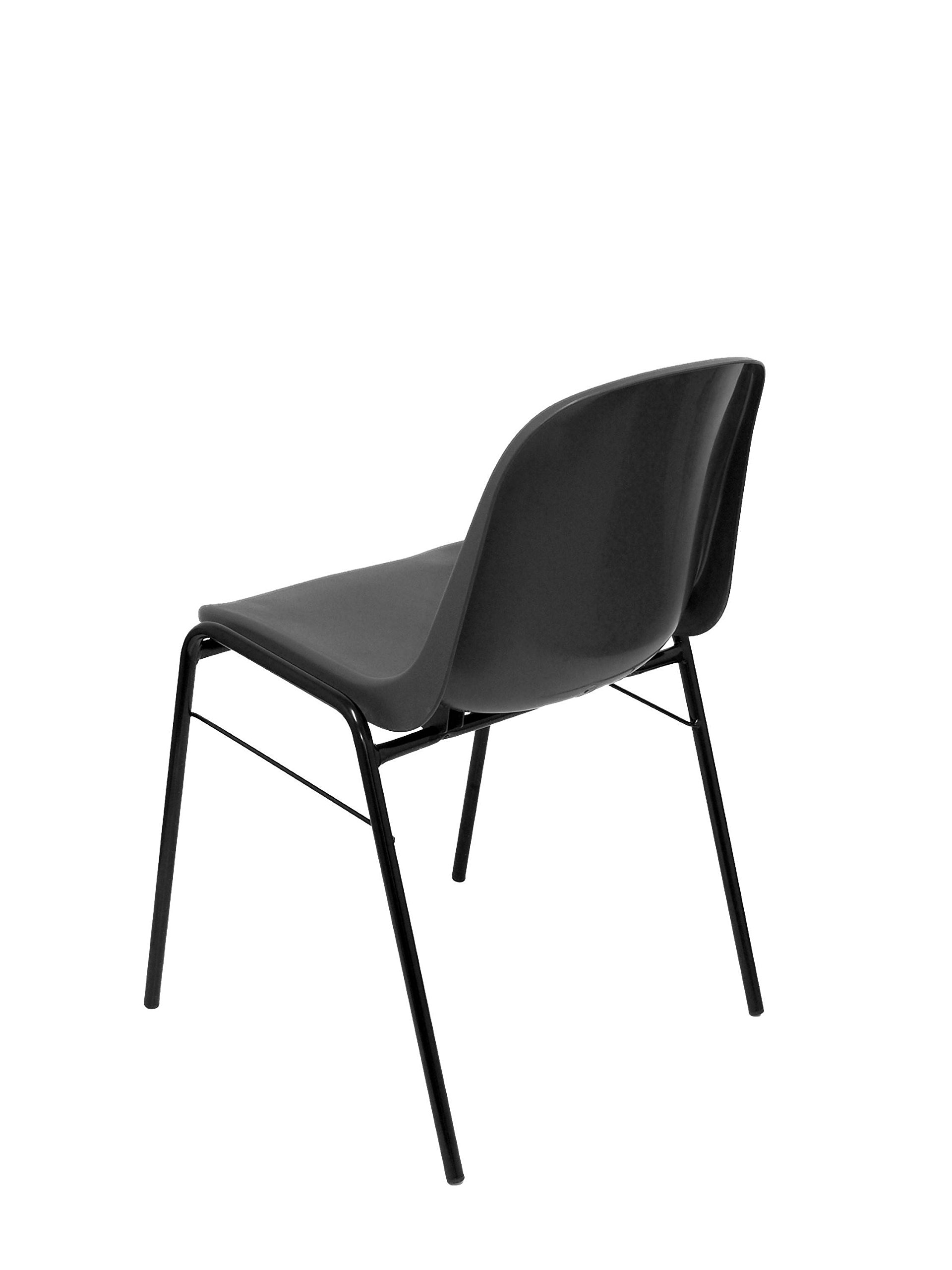 Piqueras y Crespo - Silla Apilable Oficina Beta sin Brazos. Equipado con sin Espuma