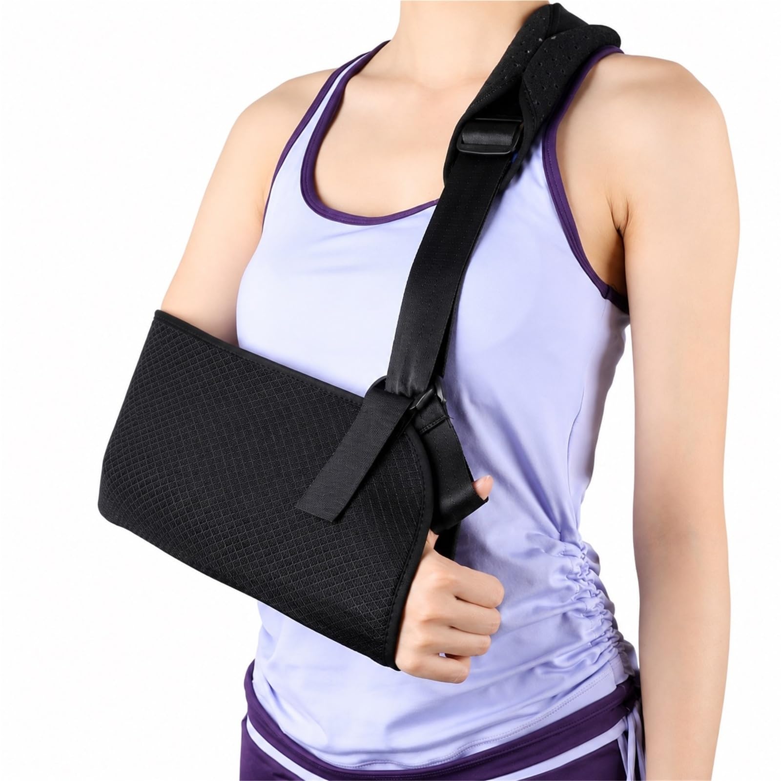 Cabestrillo para Brazo Inmovilizador de Hombro Ajustable Soporte Manguito Rotador Fractura Antebrazo Alivio Dolor Recuperación Postoperatoria Hombre Mujer Universal(L)