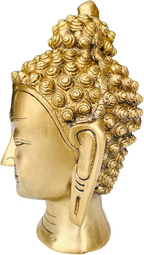 Miniatura 2 de QT S Buddha Head Idol Escultura Budista Escultura Escultura Escultura 12 pulgadas 7.5 libras para decoración del hogar, sala de estar, regalos Ídolo