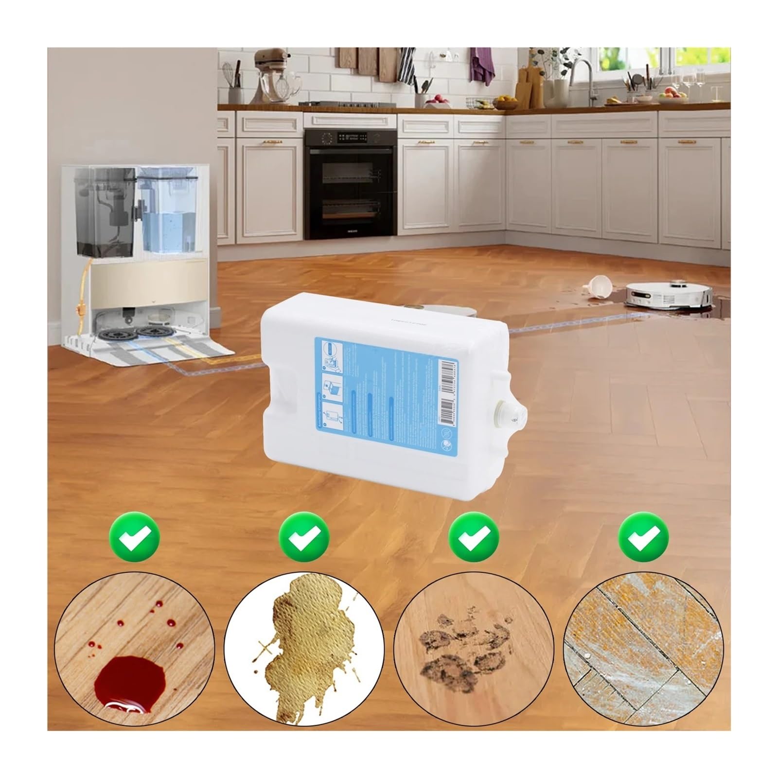 Liquido Detergente, Compatibile Con Dreame L20 Ultra L30 L10 Prime X10 Plus X20 15.2 FL 450 Ml