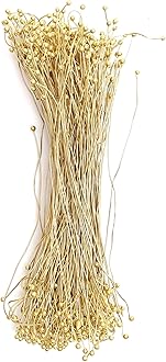 Embroiderymaterial 1MM Thick Double Ball End Head Pins Jewellery Findings for Jewellery Making (Gold, 7.5CM, 250 Pieces)