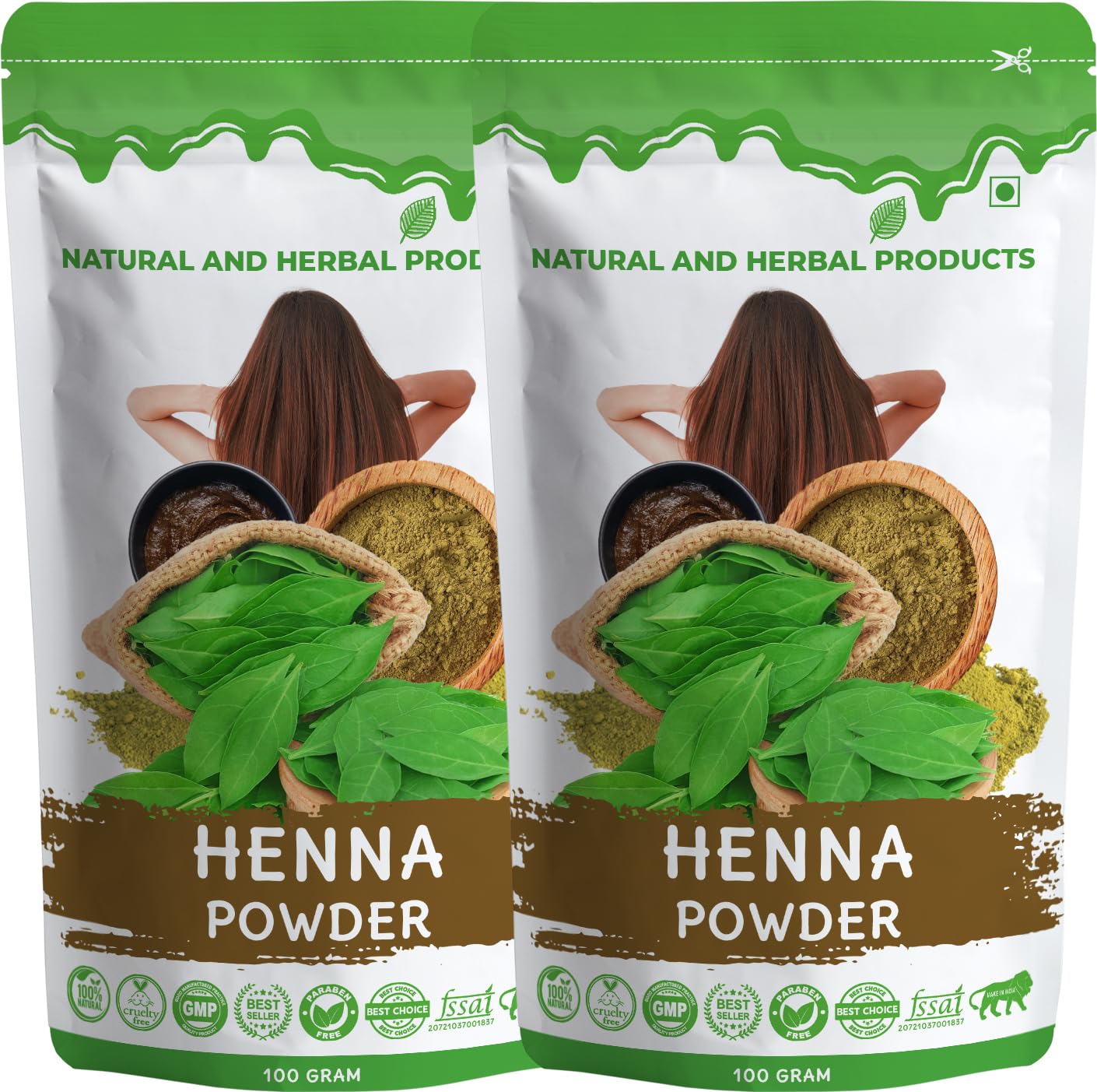 Organic Henna Powder Natural Green Heena for Hair Colour Nourishes Conditions & Strengthens No Harsh Chemicals All Hair Types for hair Colour and Growth Natural Color & Shine Pack 2-picture-32