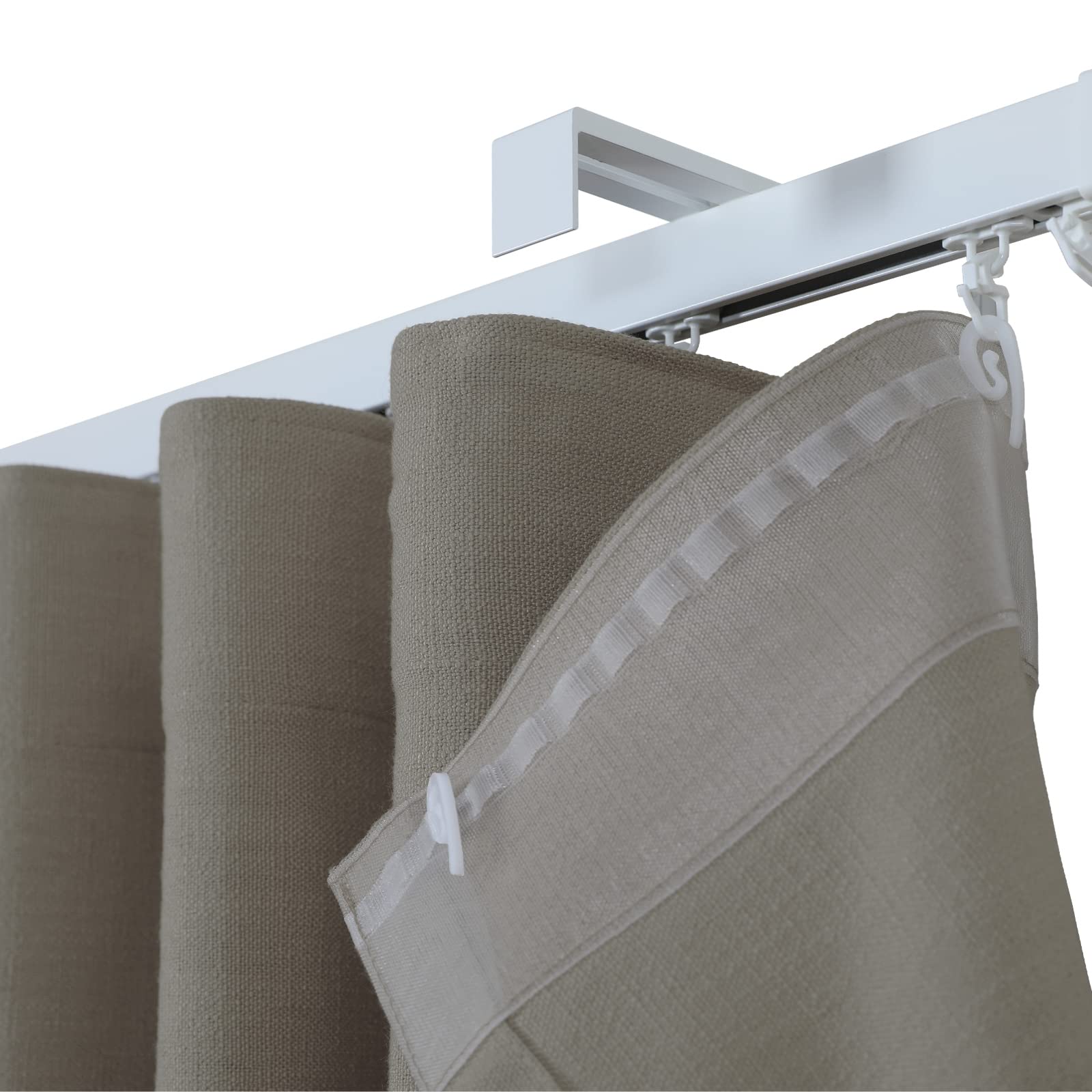 Cary Collect Panneau de draperie épais gris ardoise pliable de 243,8 cm de long en mélange de coton et de polyester non doublé Protection de l'intimité 182,9 cm de large