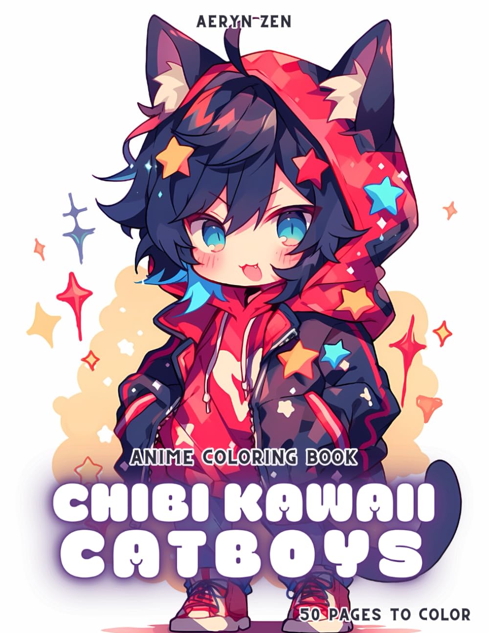 Anime Coloring Book: Chibi Kawaii Cat Boys