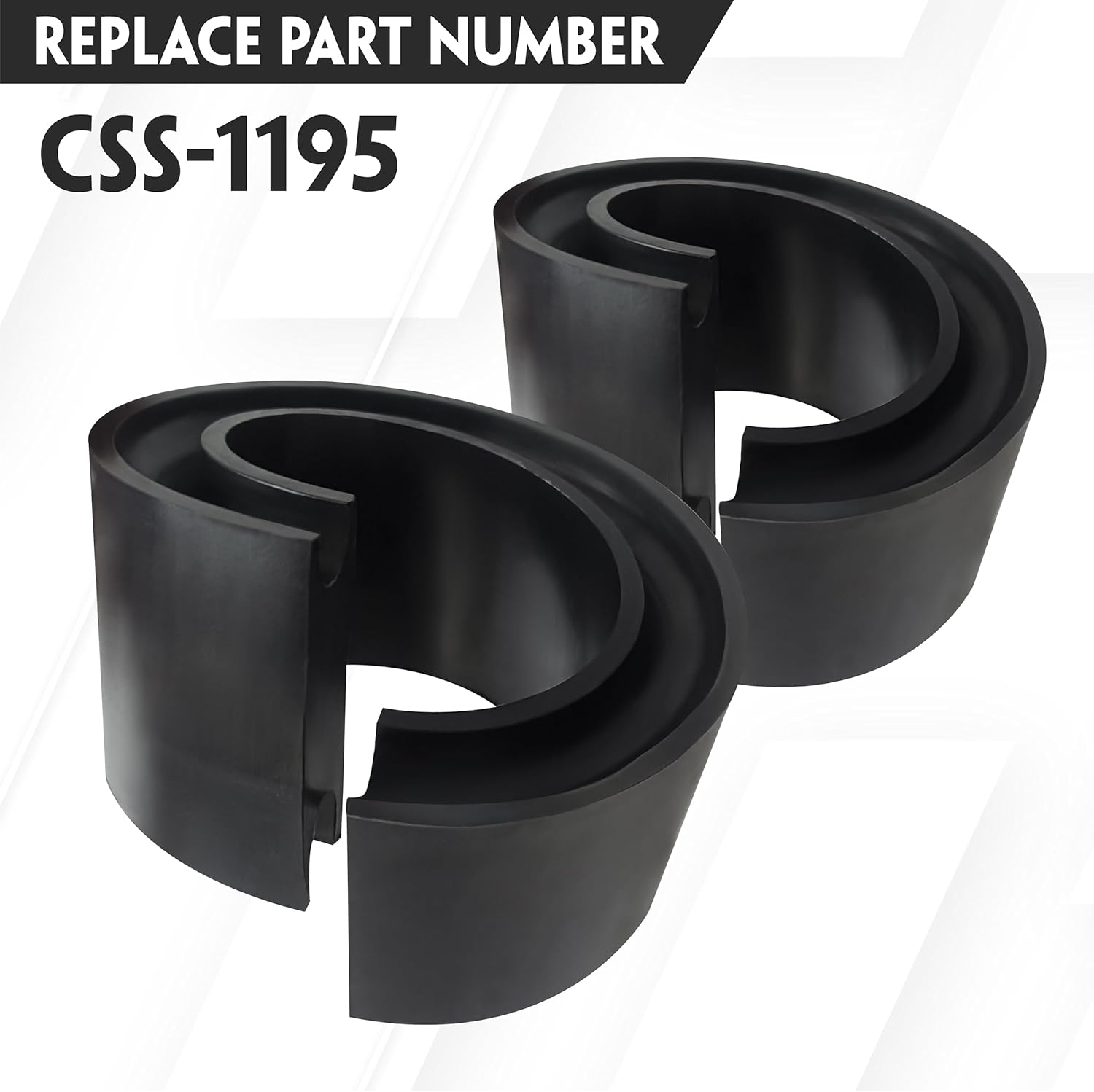 2Pcs Coil Springs for Various Applications Universal 1.95 Inch Inner Wall Height Coil Spring Rubber Insert Black For F250 Transit Wrangler Replace CSS-1195