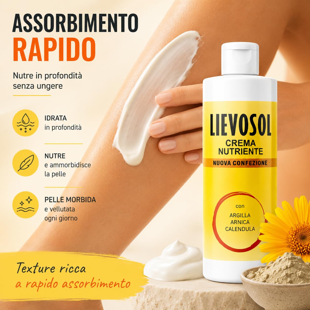 Lievosol Crema Antidolorifica 400ml | Arnica e Artiglio del Diavolo, Sollievo Dolori Muscolari, Sollievo Dolori Articolari, Sollievo Schiena e Cervicale