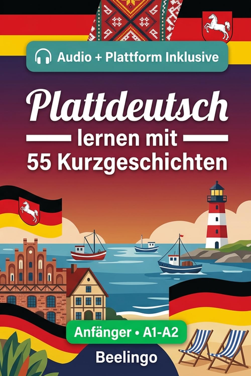 Plattdeutsch lernen mit 55 zweisprachigen Kurzgeschichten für Anfänger: Verbessern Sie Ihren Wortschatz, Ihr Leseverständnis und Ihre ... für Schüler und Erwachsene auf A1-A2 Niveau